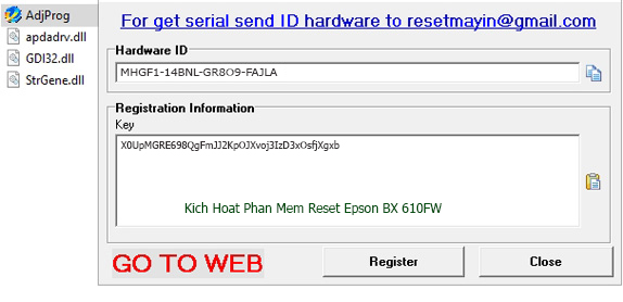 Kích Hoạt Epson BX 610FW Adjustment Program