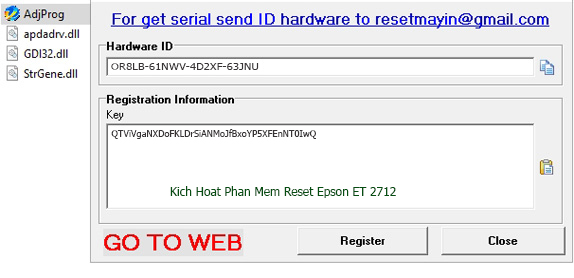 Kích Hoạt Epson ET 2712 Adjustment Program