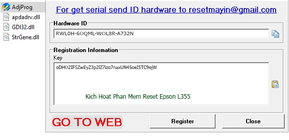 Kích Hoạt Epson L355 Adjustment Program