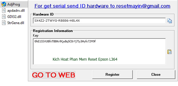 Kích Hoạt Epson L364 Adjustment Program