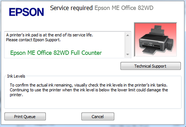Epson ME Office 82WD Service Required
