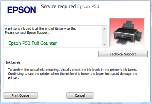 Epson P50 Service Required
