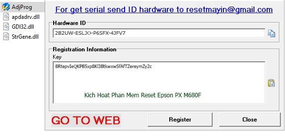 Kích Hoạt Epson PX M680F Adjustment Program