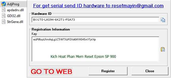 Kích Hoạt Epson SP 900 Adjustment Program