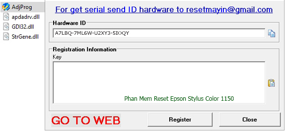 Key Epson Stylus Color 1150 Adjustment Program