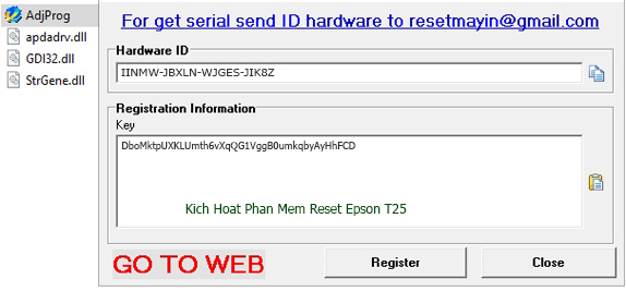 Kích Hoạt Epson T25 Adjustment Program