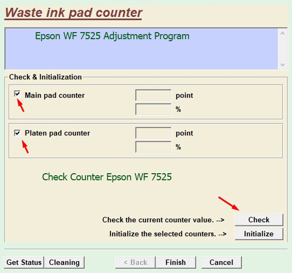 reset bộ đếm máy in Epson WF-7525