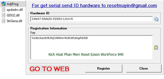 Kích Hoạt Epson WorkForce 840 Adjustment Program