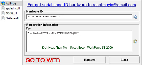 Kích Hoạt Epson WorkForce ST 2000 Adjustment Program