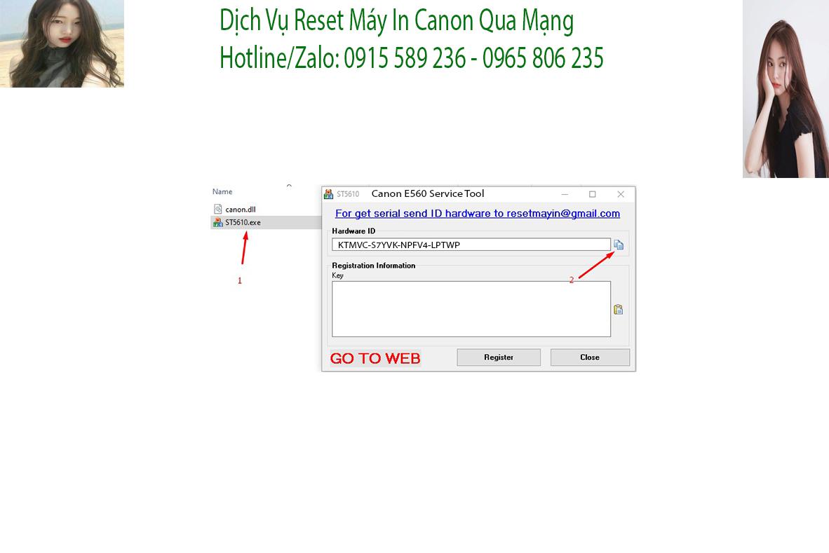 Phần mềm Reset Canon E560