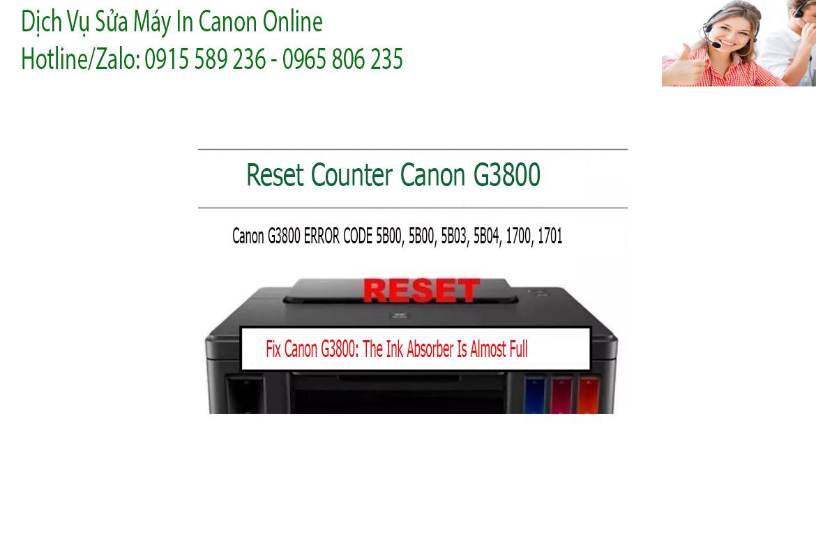 sửa máy in  Canon G3800 không in được