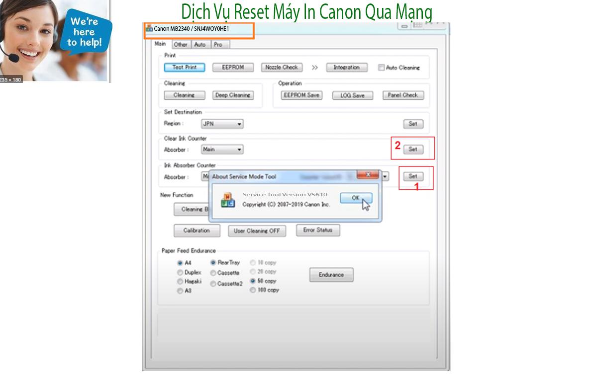 Reset Canon MB2340