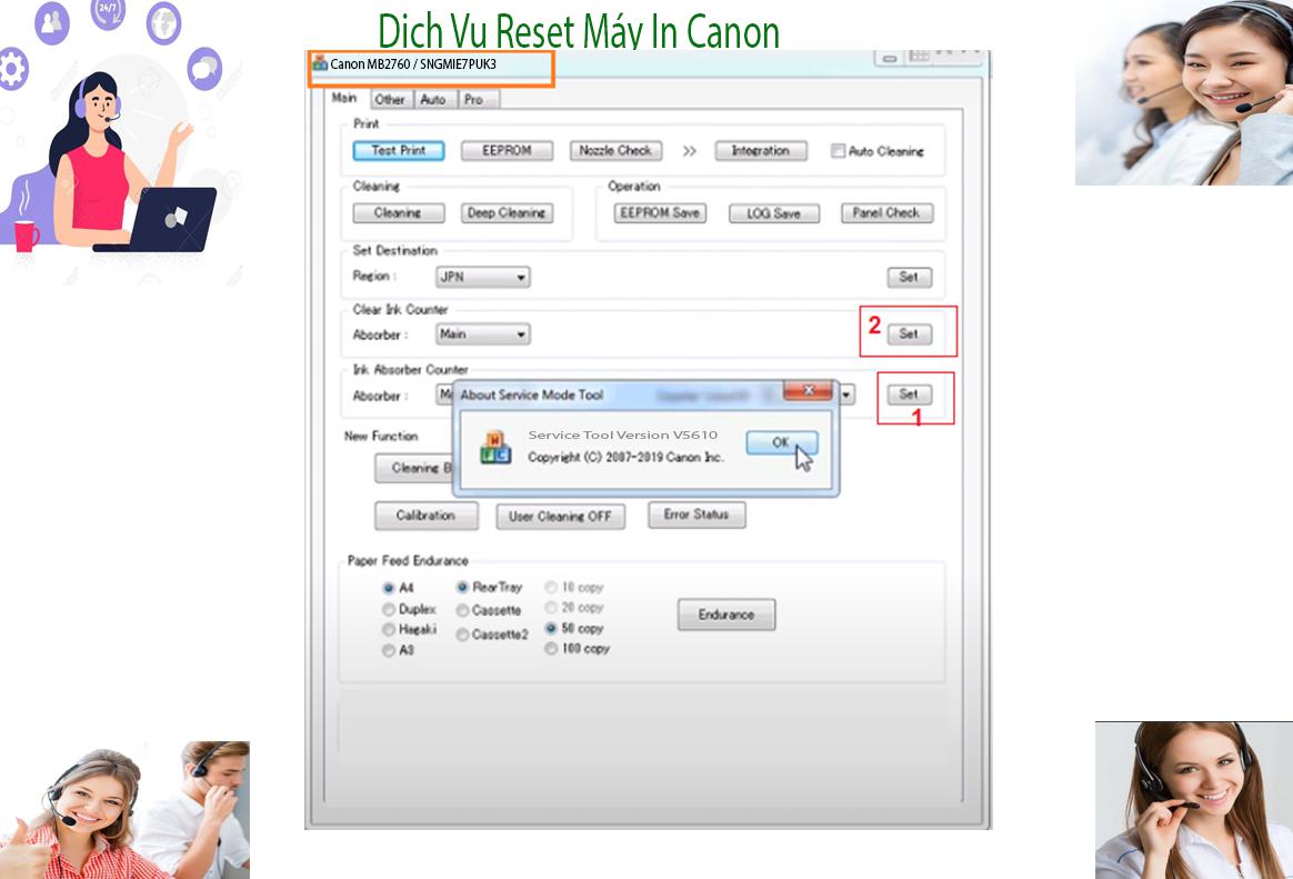 Reset Canon MB2760