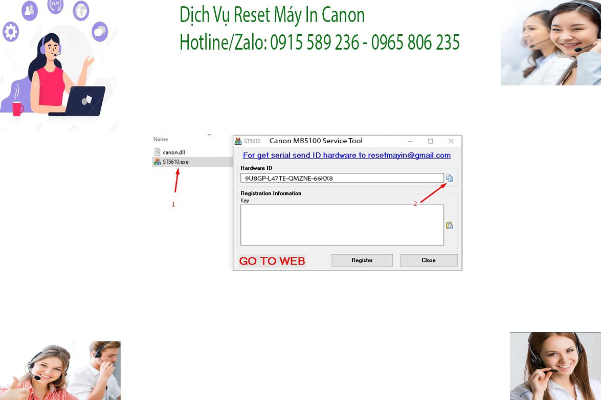Phần mềm Reset Canon MB5100