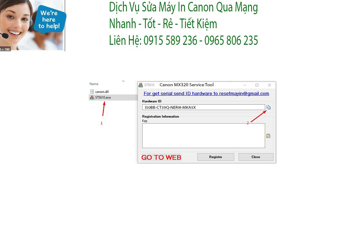 Phần mềm Reset Canon MX320