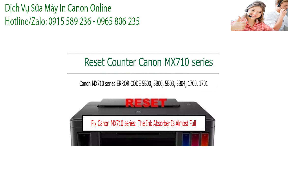 sửa máy in  Canon MX710 series không in được