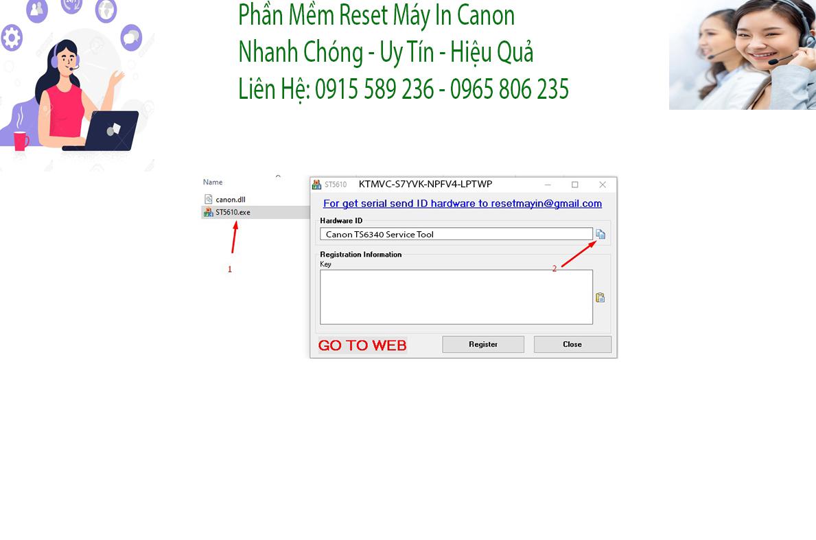 Phần mềm Reset Canon TS6340