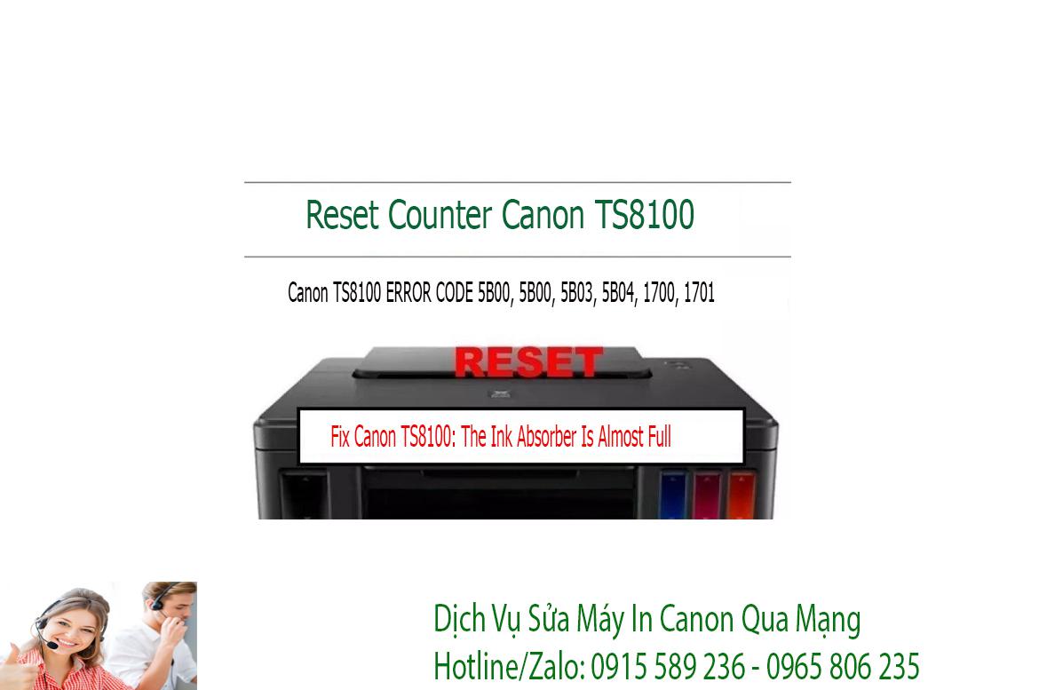sửa máy in  Canon TS8100 không in được