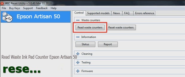 Epson Artisan 50 service required