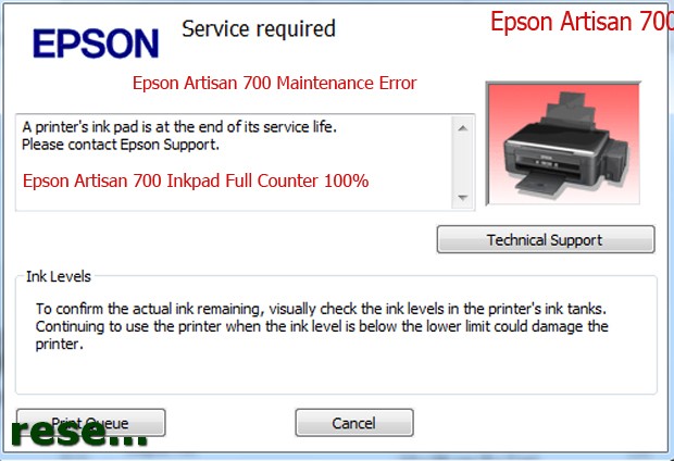 Epson Artisan 700 service required