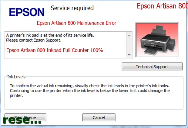 Epson Artisan 800 service required