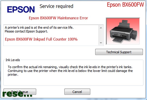 Epson BX600FW service required