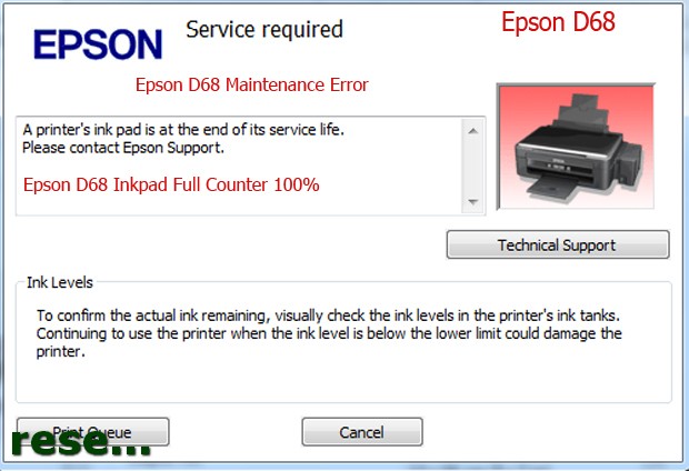 Epson D68 service required