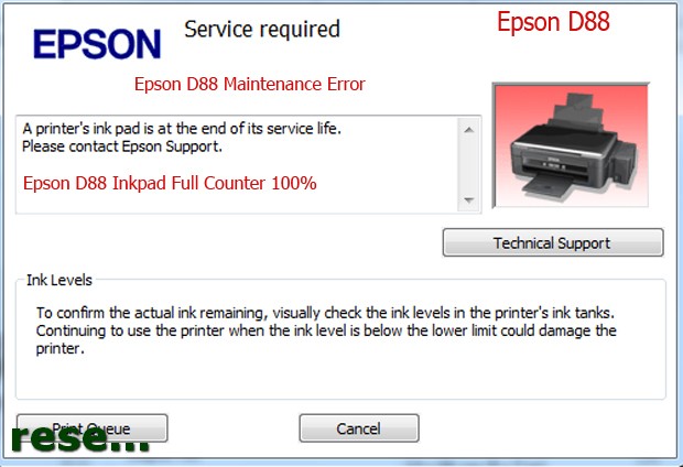 Epson D88 service required