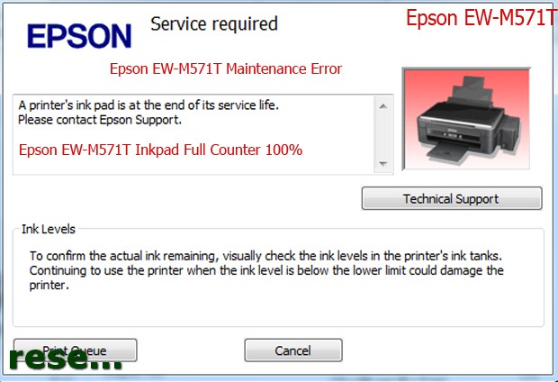 Epson EW-M571T service required