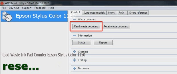 Epson Stylus Color 1150 service required