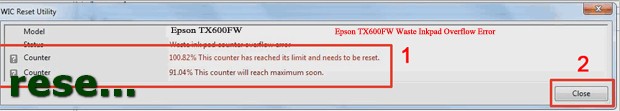 mực thải máy in Epson TX600FW full 100%