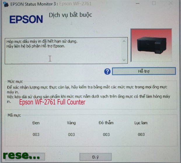 Epson WF-2761 service required