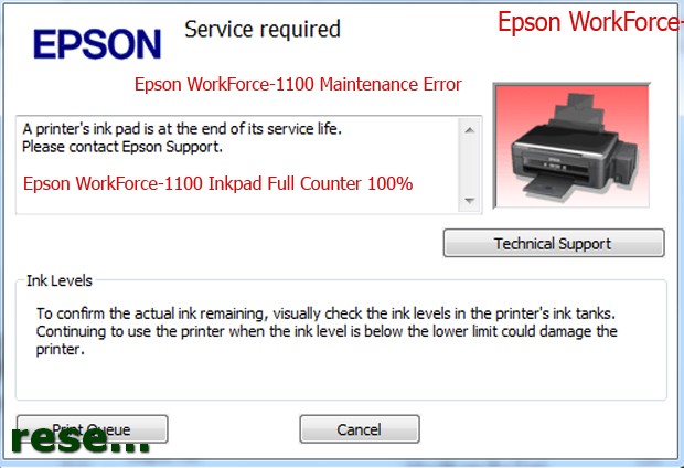 Epson WorkForce-1100 service required