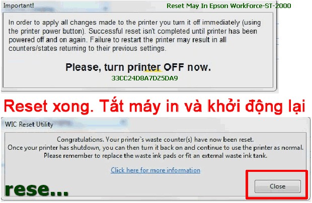 Reset mực thải máy in Epson WorkForce-ST-2000 bằng key wicreset