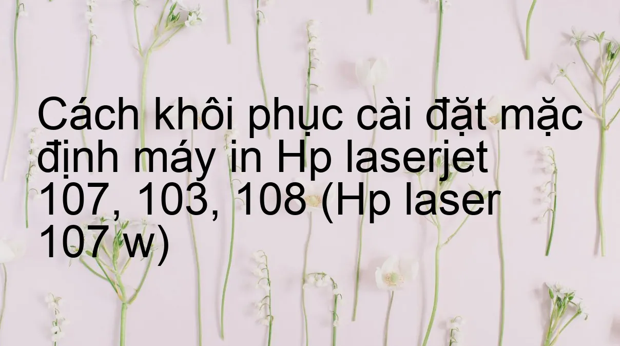 tải và cài đặt driver máy in hp laser 107a