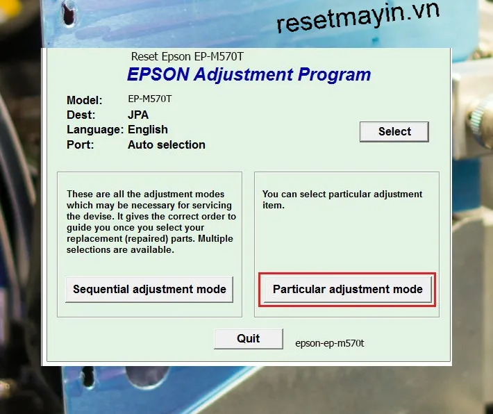 Phần mềm Epson EP-M570T