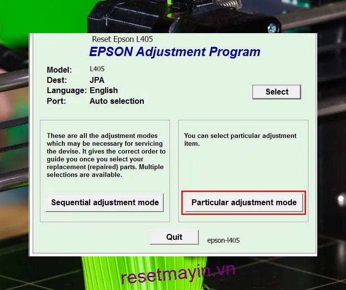 Phần mềm Epson L405