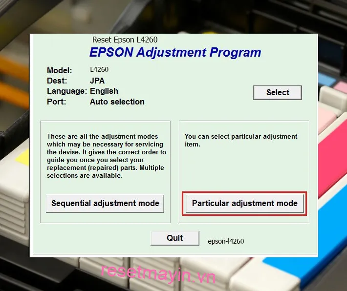 Phần mềm Epson L4260
