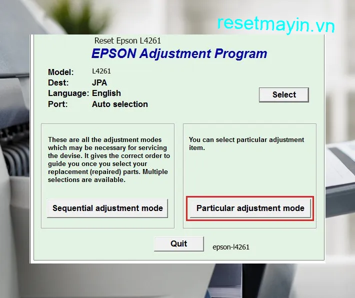Phần mềm Epson L4261