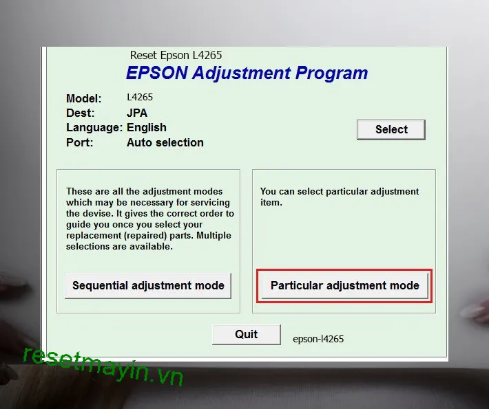 Phần mềm Epson L4265