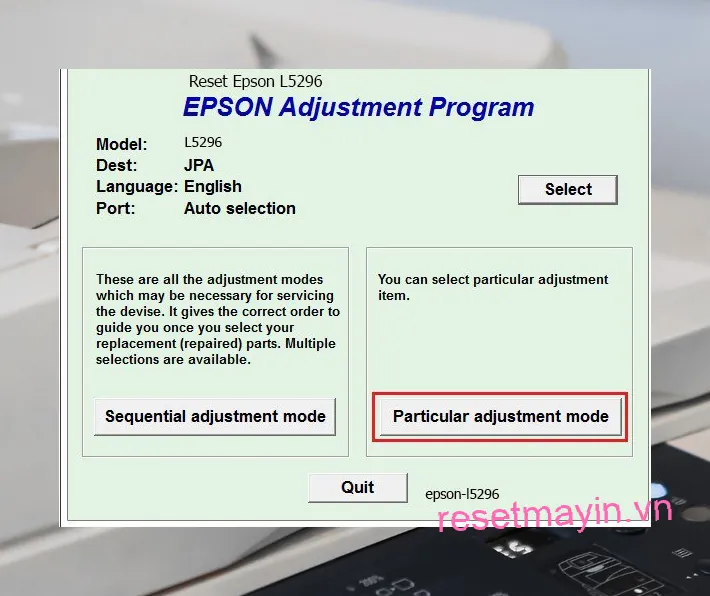 Phần mềm Epson L5296
