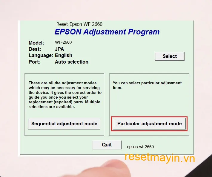 Phần mềm Epson WF-2660