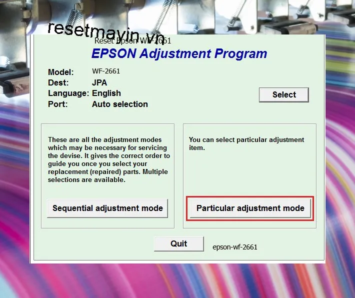 Phần mềm Epson WF-2661