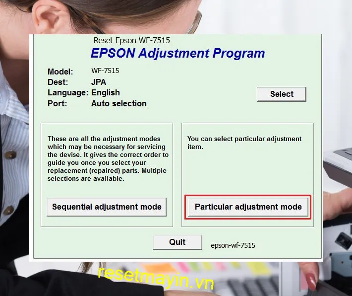 Phần mềm Epson WF-7515