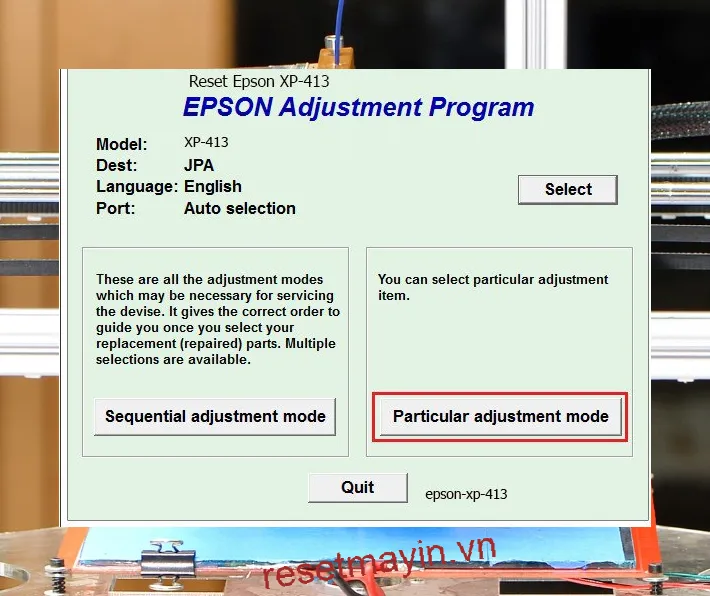 Phần mềm Epson XP-413